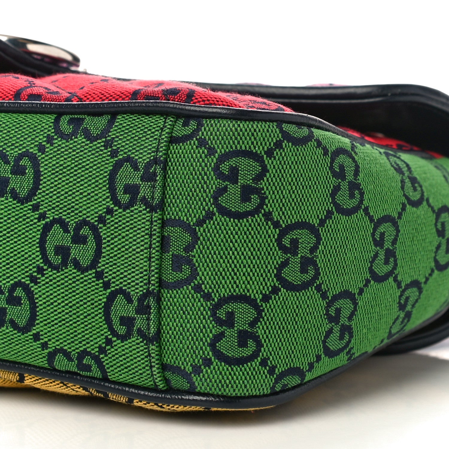 Gucci Monogram Multicolor Matelasse Diagonal Small GG Marmont Shoulder Bag Pink Blue Red Yellow Green 11 of 11