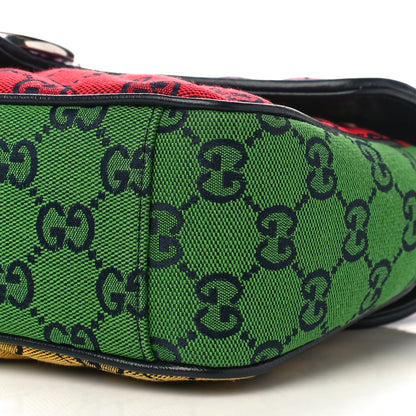 Gucci Monogram Multicolor Matelasse Diagonal Small GG Marmont Shoulder Bag Pink Blue Red Yellow Green 11 of 11