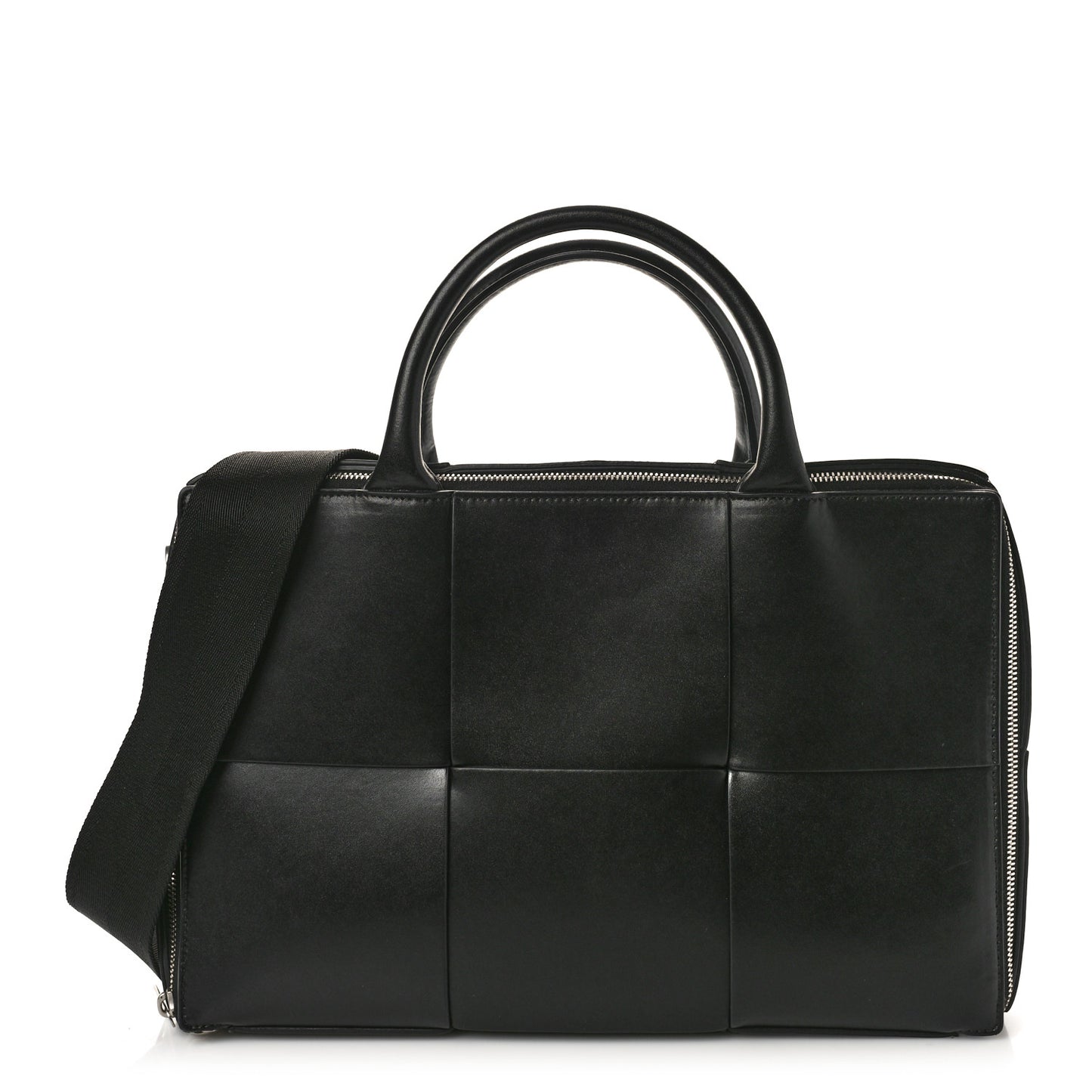 Urban Calfskin Maxi Intrecciato Arco Briefcase Black