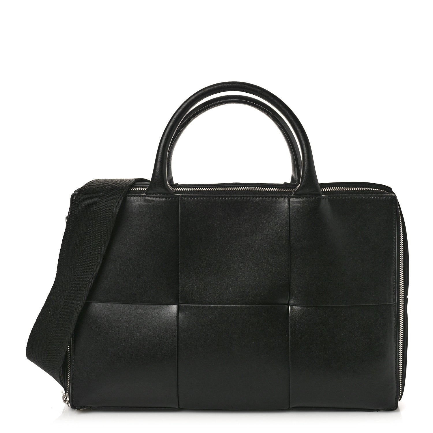 Bottega Veneta Urban Calfskin Maxi Intrecciato Arco Briefcase Black 1 of 8