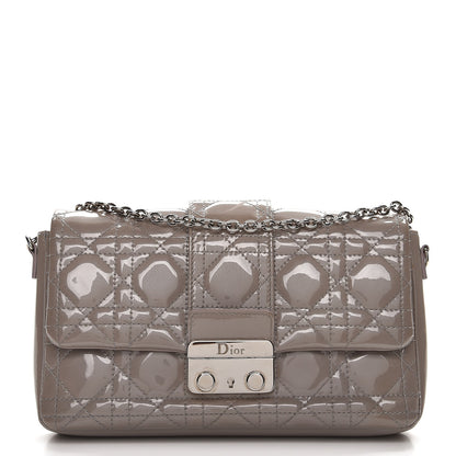Christian Dior Patent Cannage New Lock Pouch Grey 1 of 6
