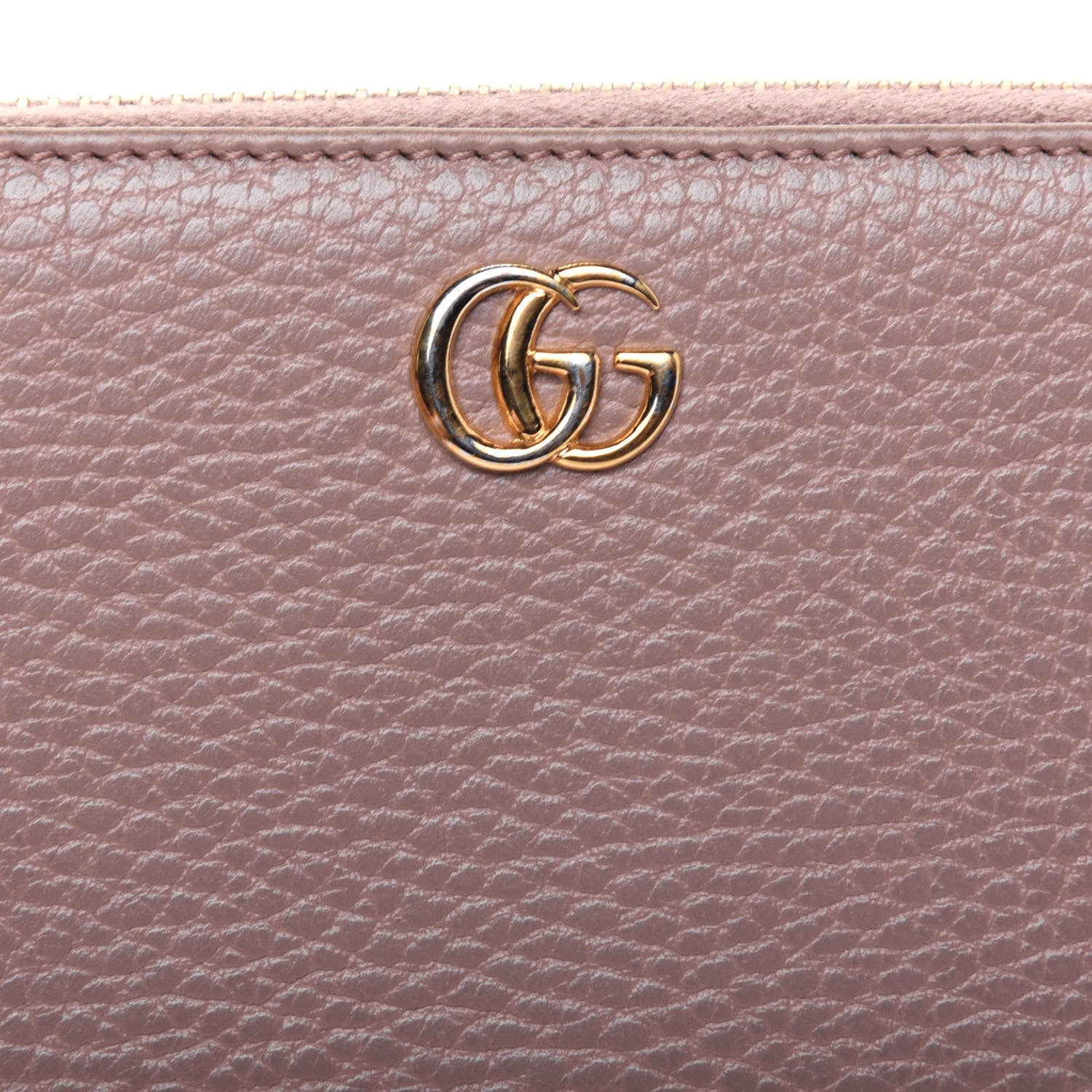 Gucci Dollar Calfskin GG Marmont Zip Around Wallet Porcelain Rose 9 of 16