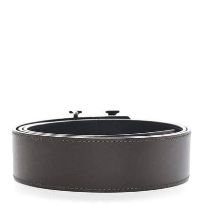Louis Vuitton Calfskin 40mm LV Initiales Reversible Belt 110 44 Dark Brown Black 2 of 3