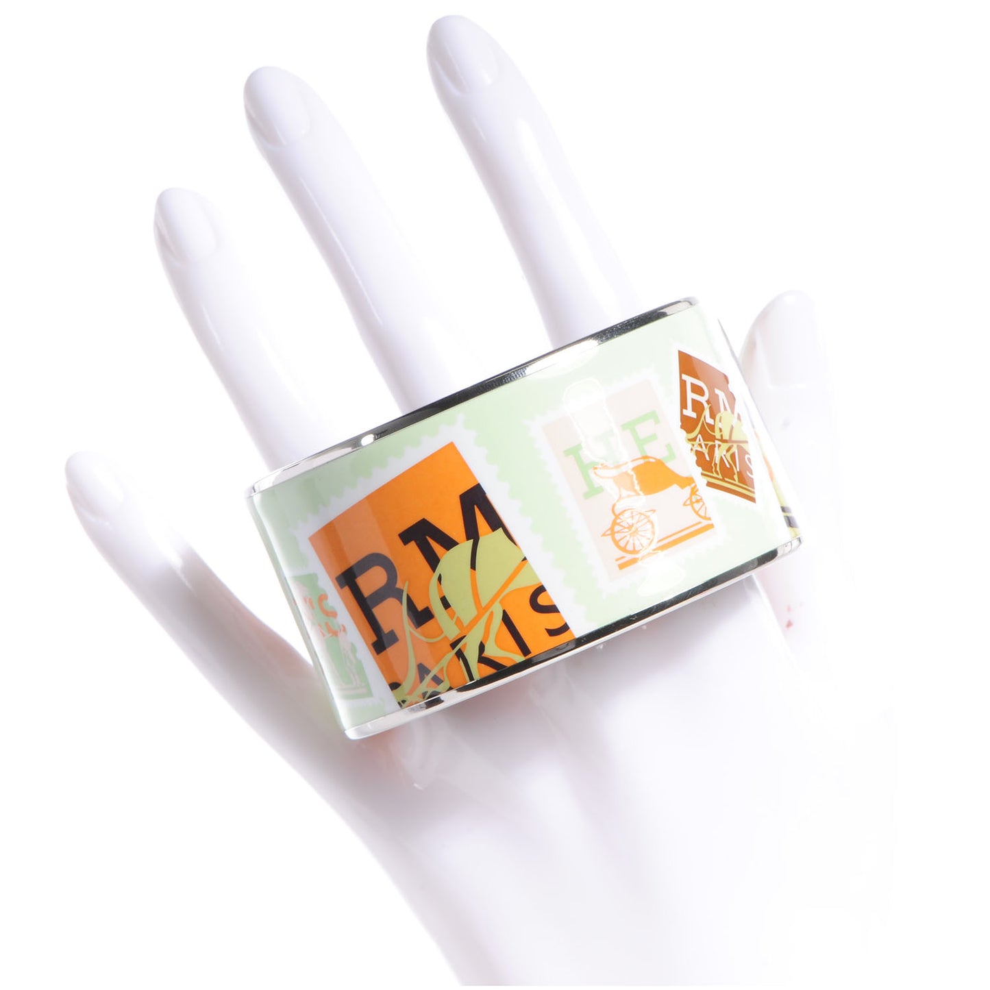 Enamel Printed De Passage a Paris Extra Wide Bracelet 70