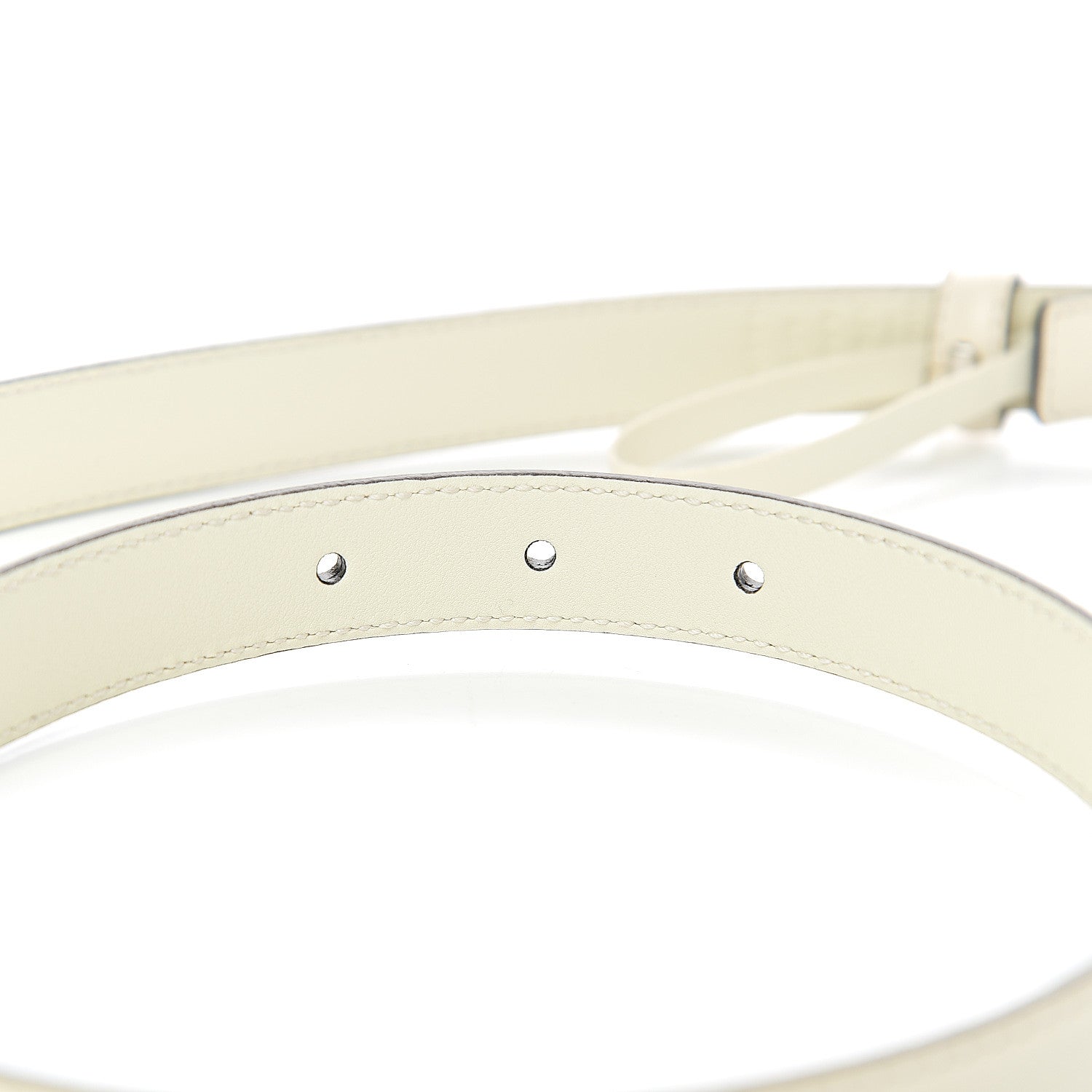 Gucci Moon Calfskin Crystal Square G Madelyn 20mm Belt 65 26 White 5 of 6