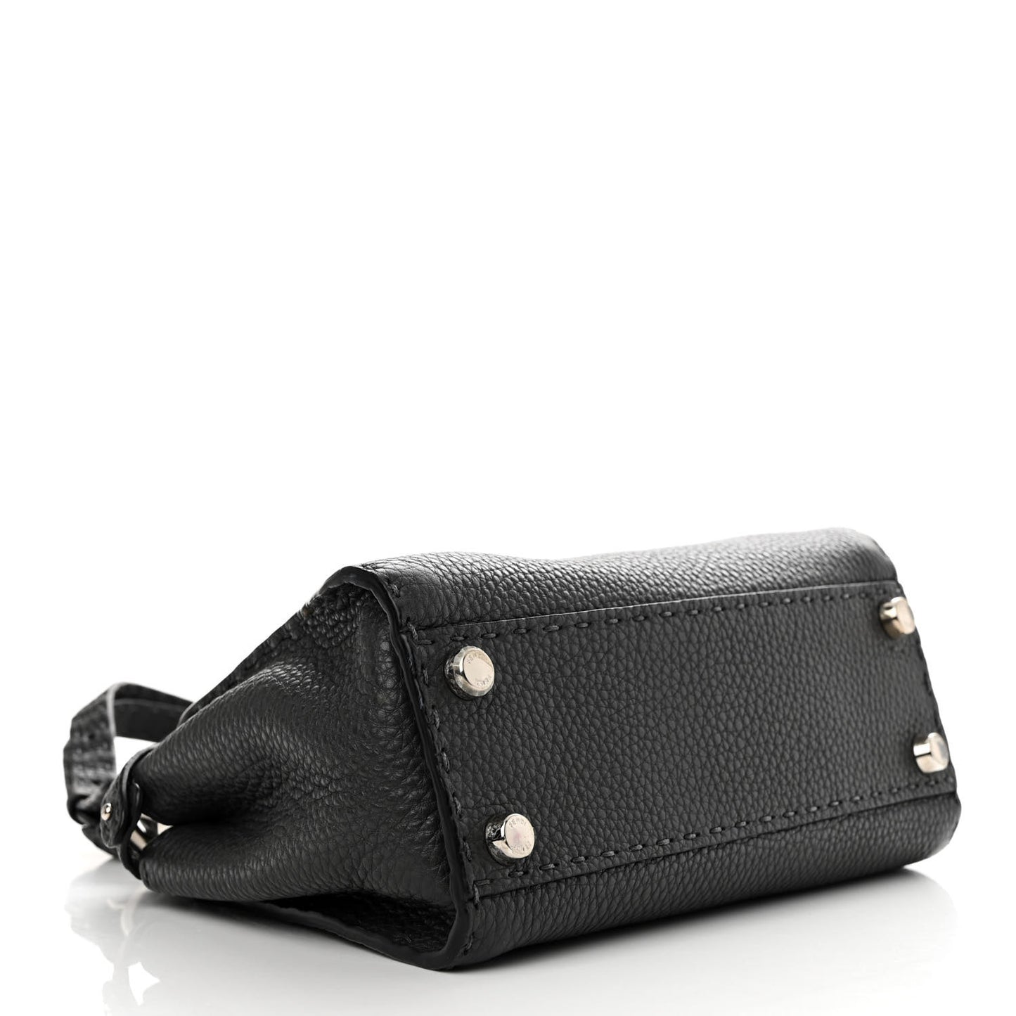 Cuoio Romano Selleria Bi-Color Mini Peekaboo Iconic Satchel Asfalto Latte