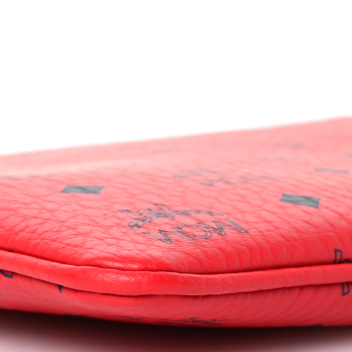 MCM Visetos Medium Crossbody Pouch Ruby Red 12 of 13