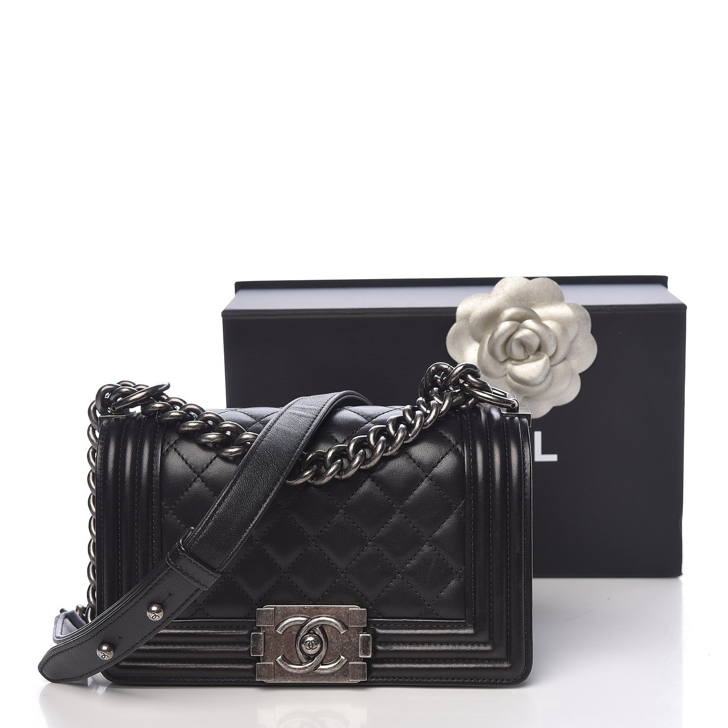 Chanel Calfskin Quilted Small Boy Flap Black 19 of 19