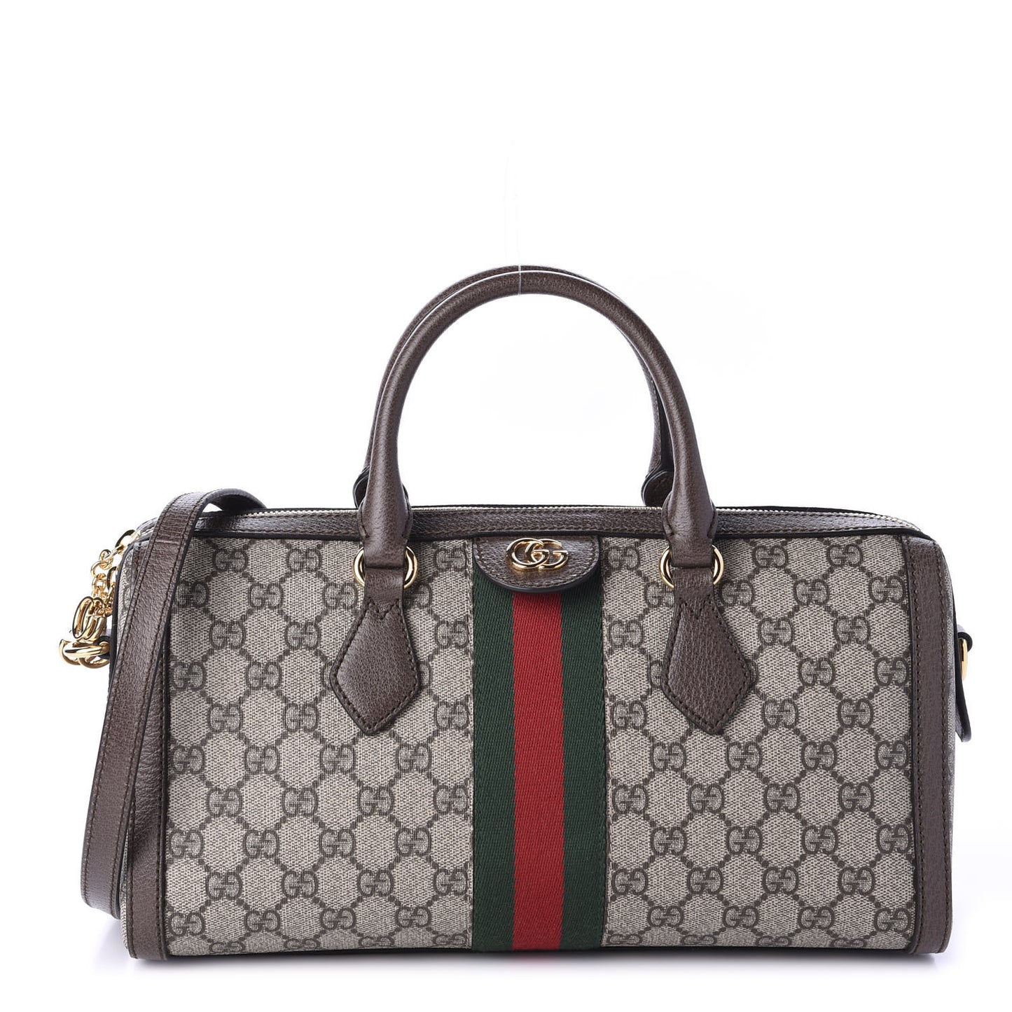 GG Supreme Monogram Web Medium Ophidia Boston Brown