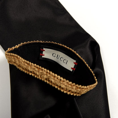 Gucci Satin Stretch Anika Gloves M Black 3 of 4