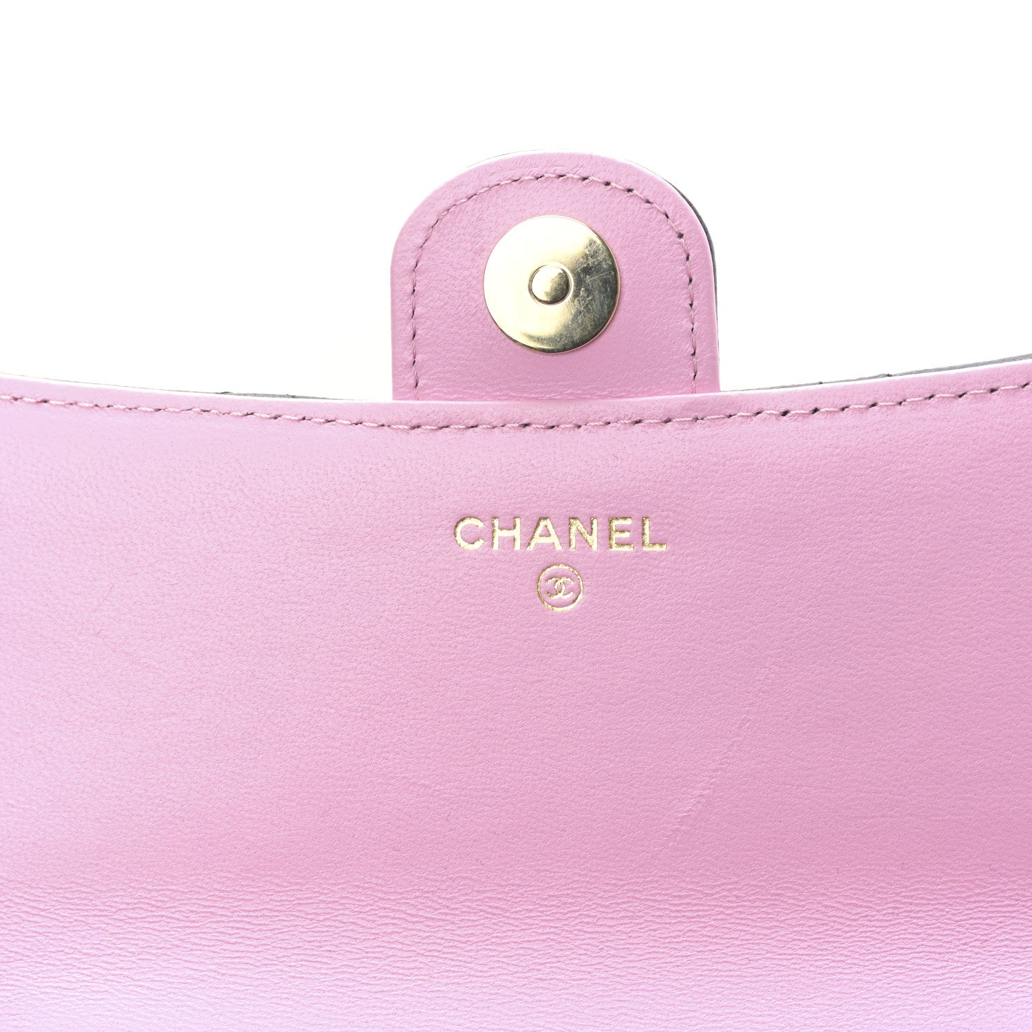 Chanel Lambskin Quilted Flap Phone Holder With Chain Black Lilac 6 of 12