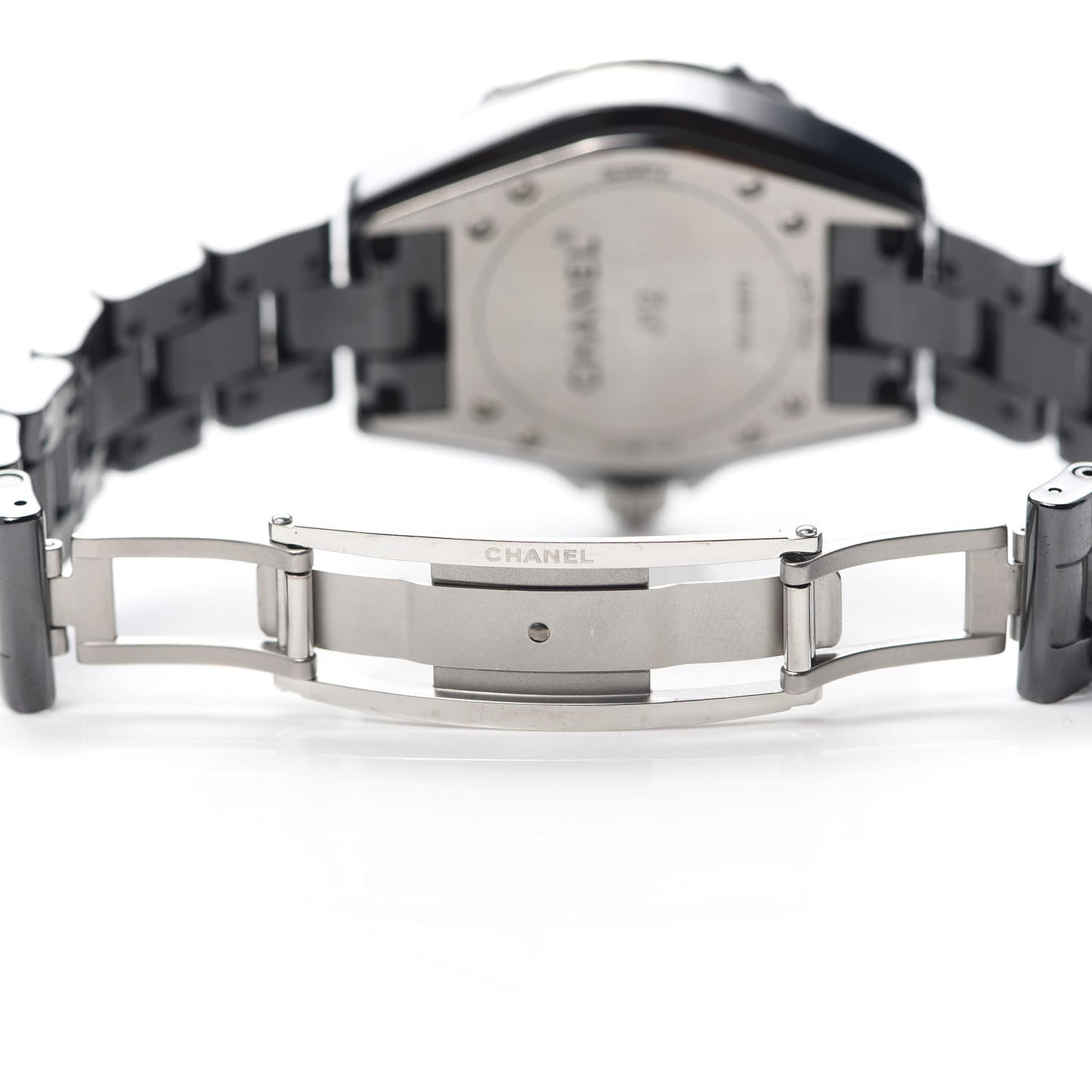 Stainless Steel Ceramic Diamond Dial 33mm J12 Quartz Watch Black