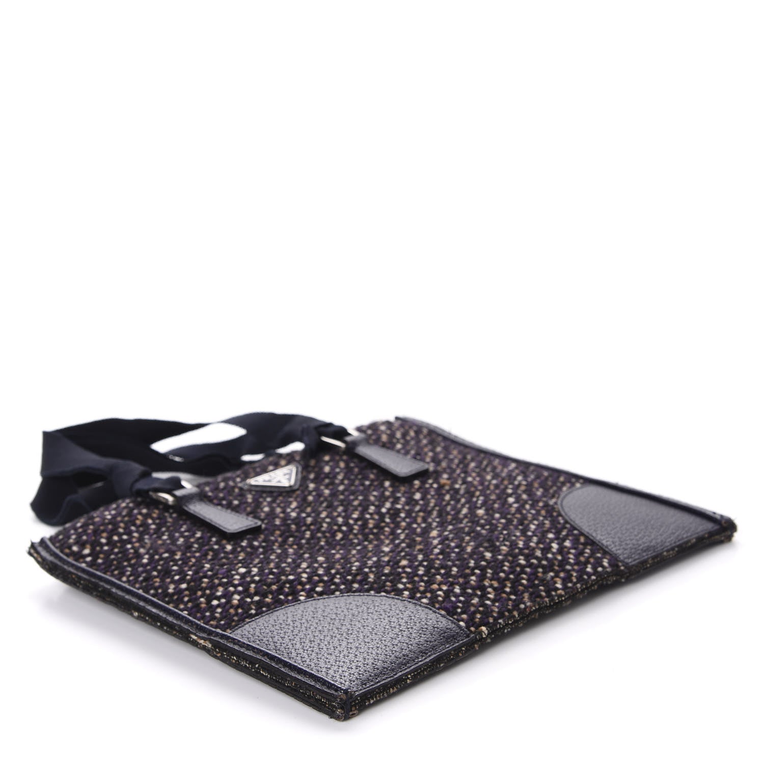 Prada Stuoia Tweed Cinghiale Grosgrain Tote 4 of 11