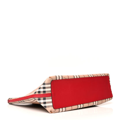 Burberry Haymarket Check Medium Reversible Tote Red 4 of 20
