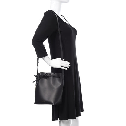 Mansur Gavriel Calfskin Mini Mini Bucket Bag Black Blu 2 of 9