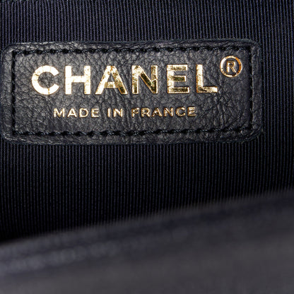 Chanel Caviar Quilted Medium Boy Flap Dark Navy Blue 6 of 10