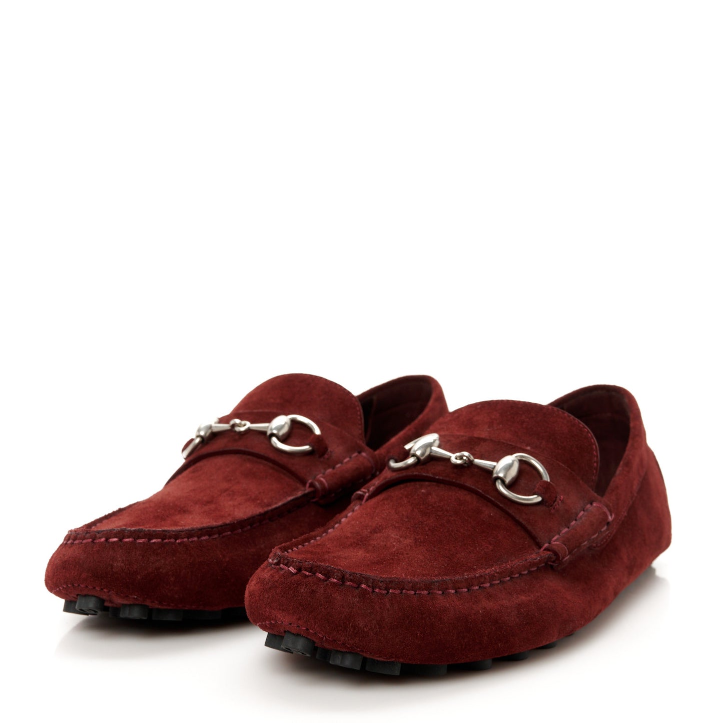 Suede Mens Horsebit Driver Loafers 8.5 Muse Burgundy