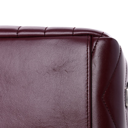Saint Laurent Calfskin Y Quilted Monogram Small Loulou Bowling Bag Rouge Legion 9 of 9