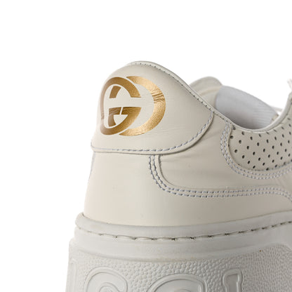 Gucci Calfskin GG Tennis Embossed Perforated Womens Platform 55mm Sneakers 38.5 Great White 11 of 13