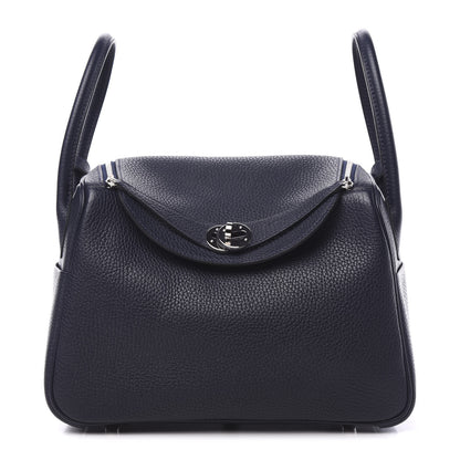 Hermes Taurillon Clemence Lindy 26 Bleu Nuit 1 of 10