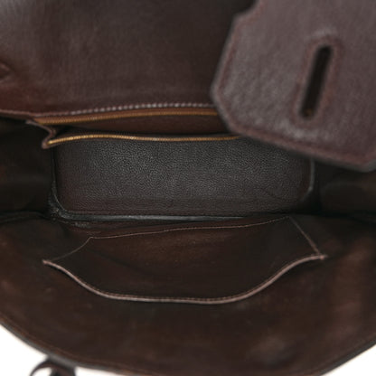 Hermes Chevre De Coromandel HAC Birkin 28 Chocolate 5 of 13