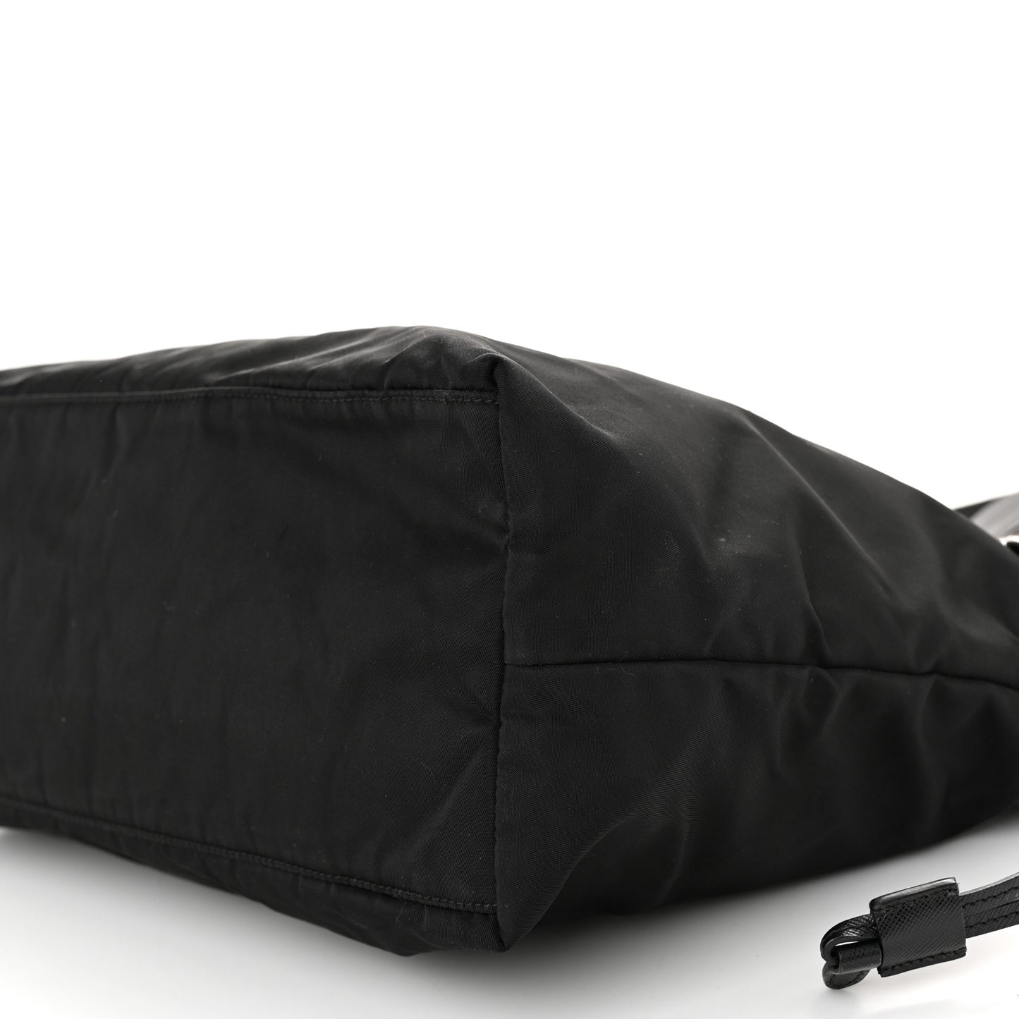 Tessuto Nylon Saffiano Shopping Tote Black