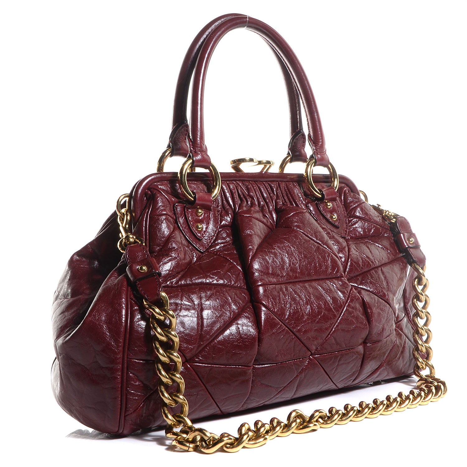 Marc Jacobs Leather Patchwork Stam Bordeaux 3 of 9