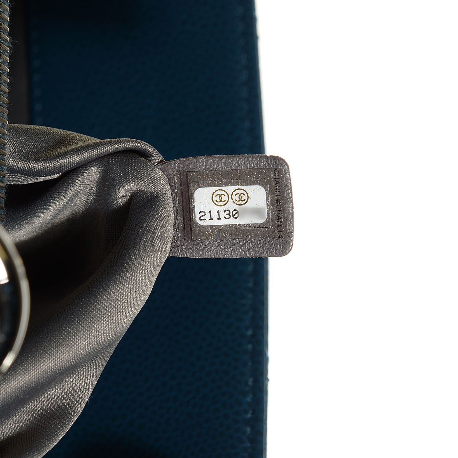 Chanel Caviar Grand Shopping Tote GST Dark Blue 7 of 7