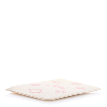 Louis Vuitton Empreinte Monogram Giant Neverfull MM Pochette Creme Rose Trianon 4 of 5