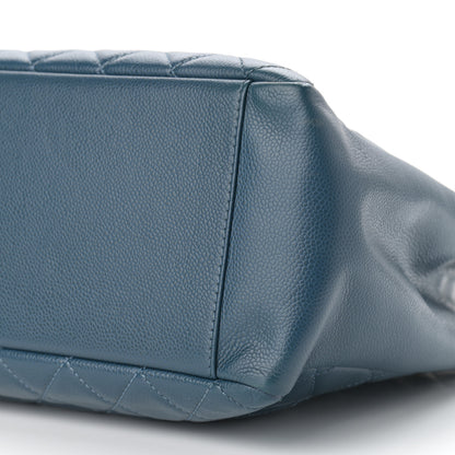Chanel Caviar Quilted Grand Shopping Tote GST Dark Navy Blue 10 of 12