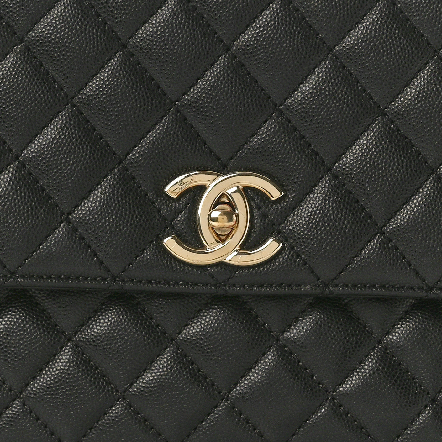 Chanel Caviar Quilted Medium Coco Handle Flap Black 8 of 10