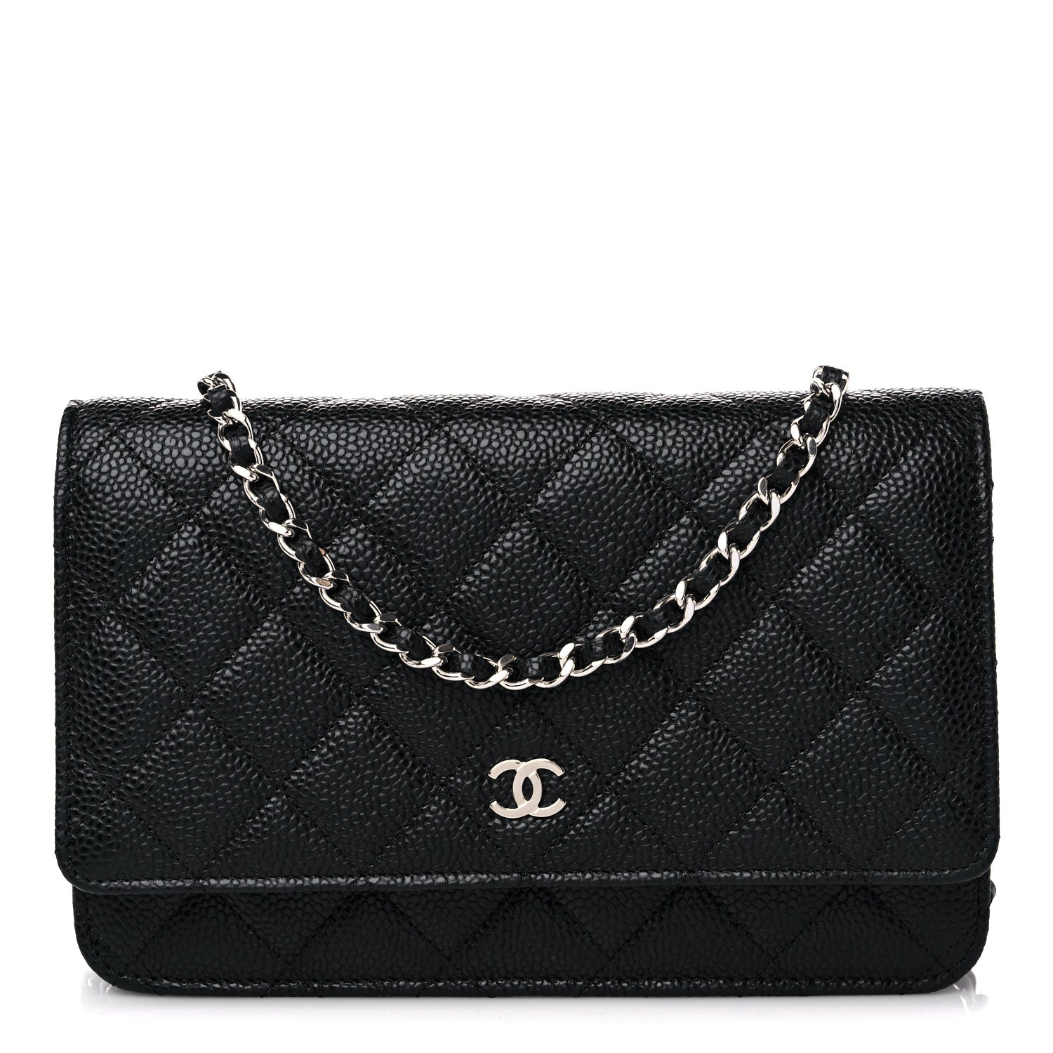 Chanel Caviar Quilted Wallet On Chain WOC Black 1 of 12