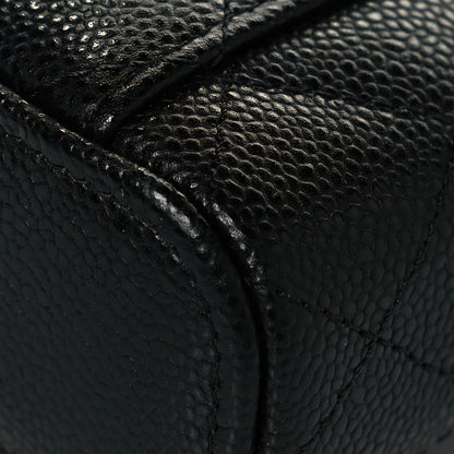 Chanel Caviar Quilted Small Handle With Care Vanity Case With Chain Black 12 of 13
