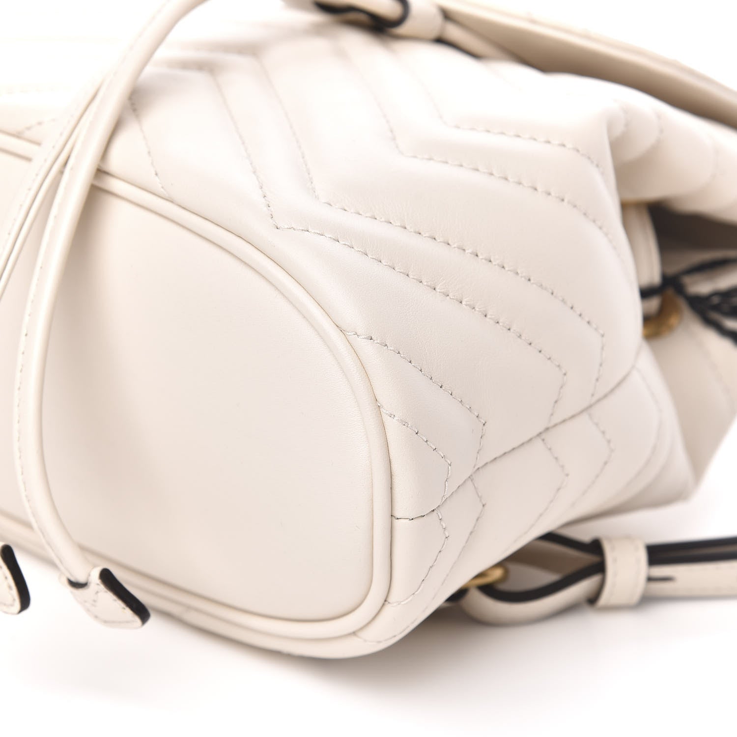 Gucci Calfskin Matelasse GG Marmont Flap Backpack White 8 of 9