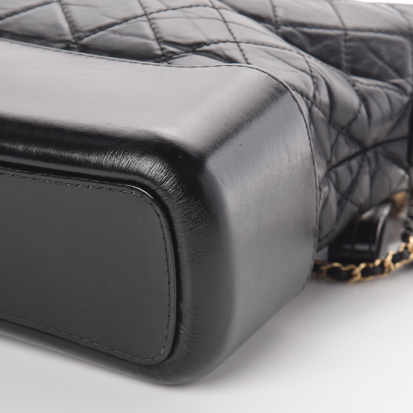 Aged Calfskin Quilted Medium Gabrielle Hobo Black