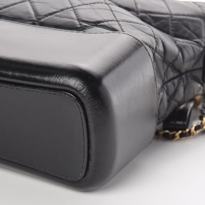 Chanel Aged Calfskin Quilted Medium Gabrielle Hobo Black 8 of 9