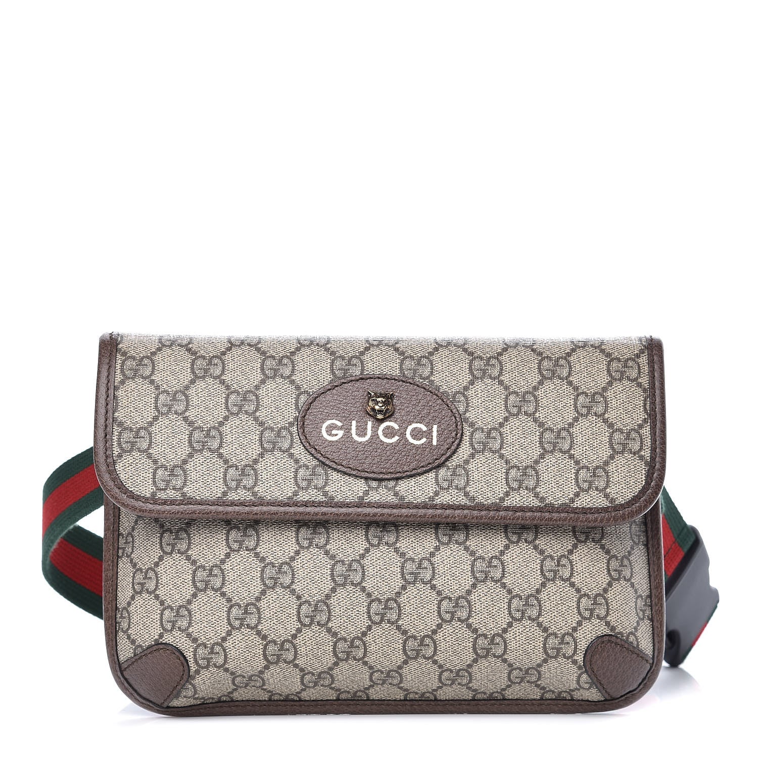 Gucci GG Supreme Monogram Neo Vintage Web Belt Bag Brown 1 of 9