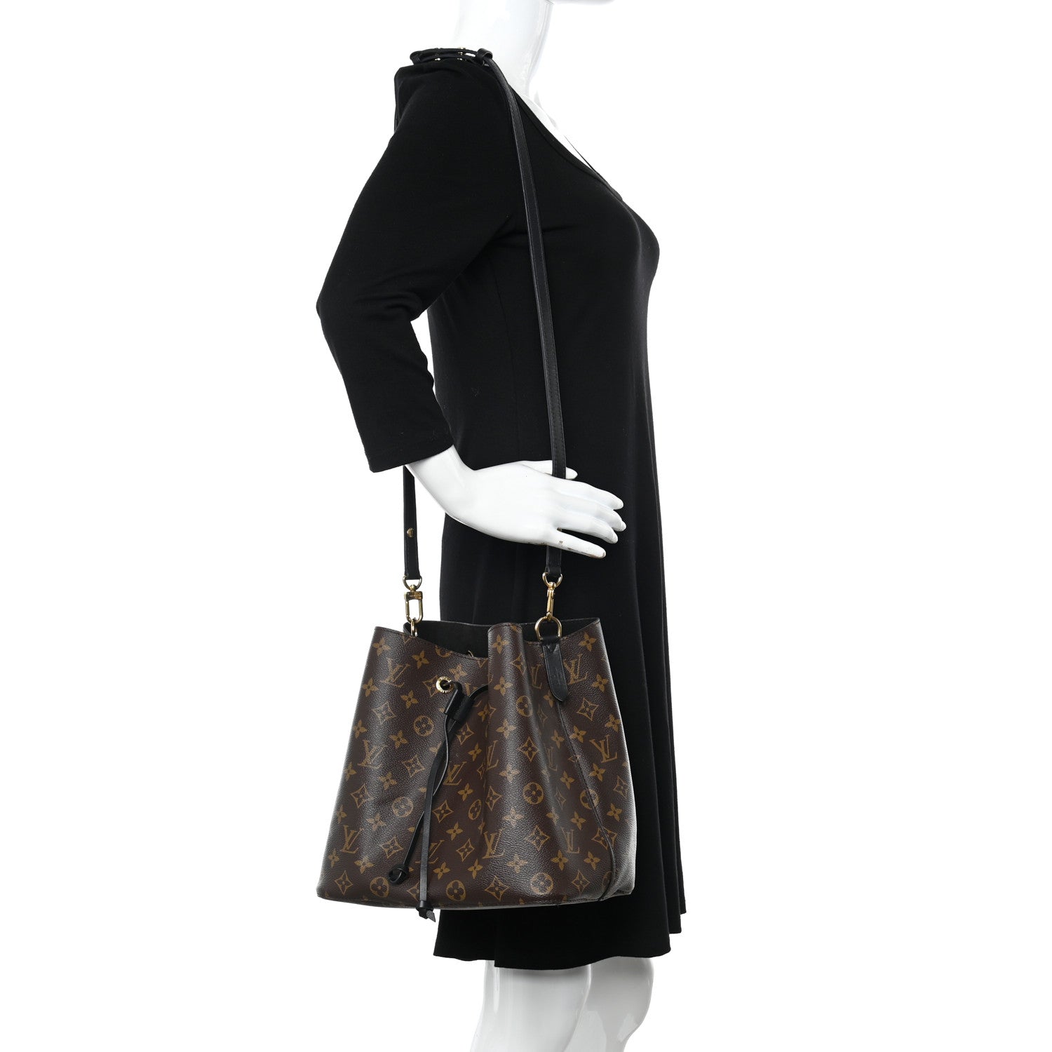 Louis Vuitton Monogram Neonoe MM Black 2 of 9
