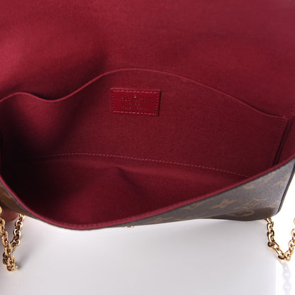 Louis Vuitton Monogram Pochette Felicie Chain Wallet Fuchsia 6 of 8