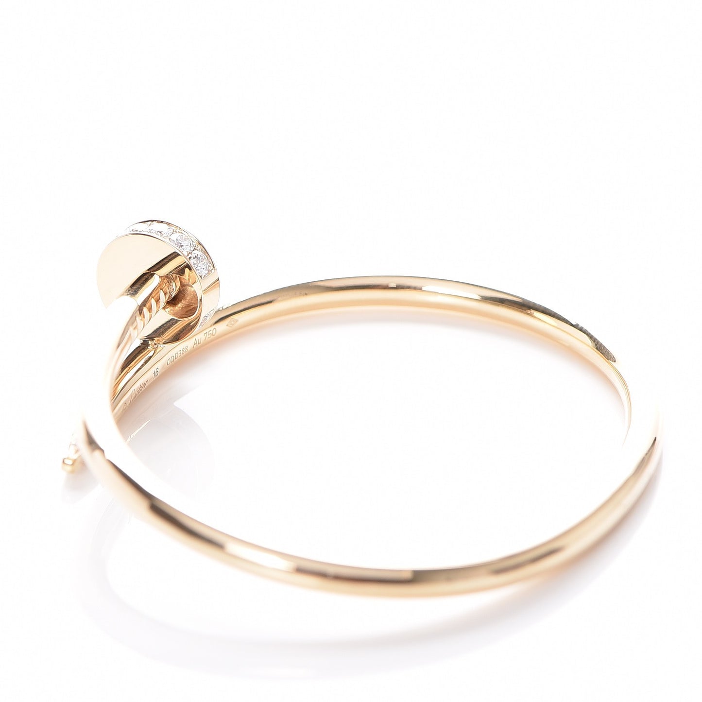 18K Yellow Gold Diamond Juste Un Clou Bracelet 16