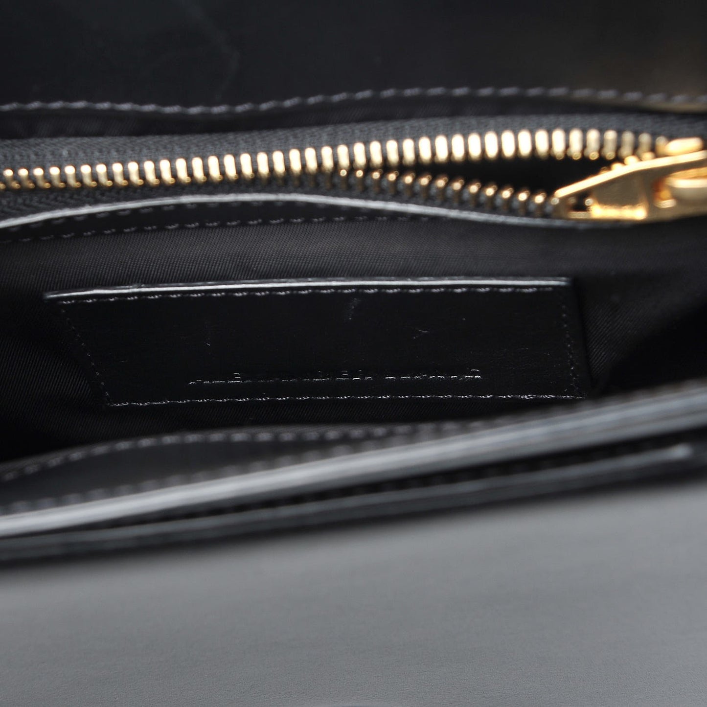 Calfskin Small Lia Sling Black Pale Gold Hardware