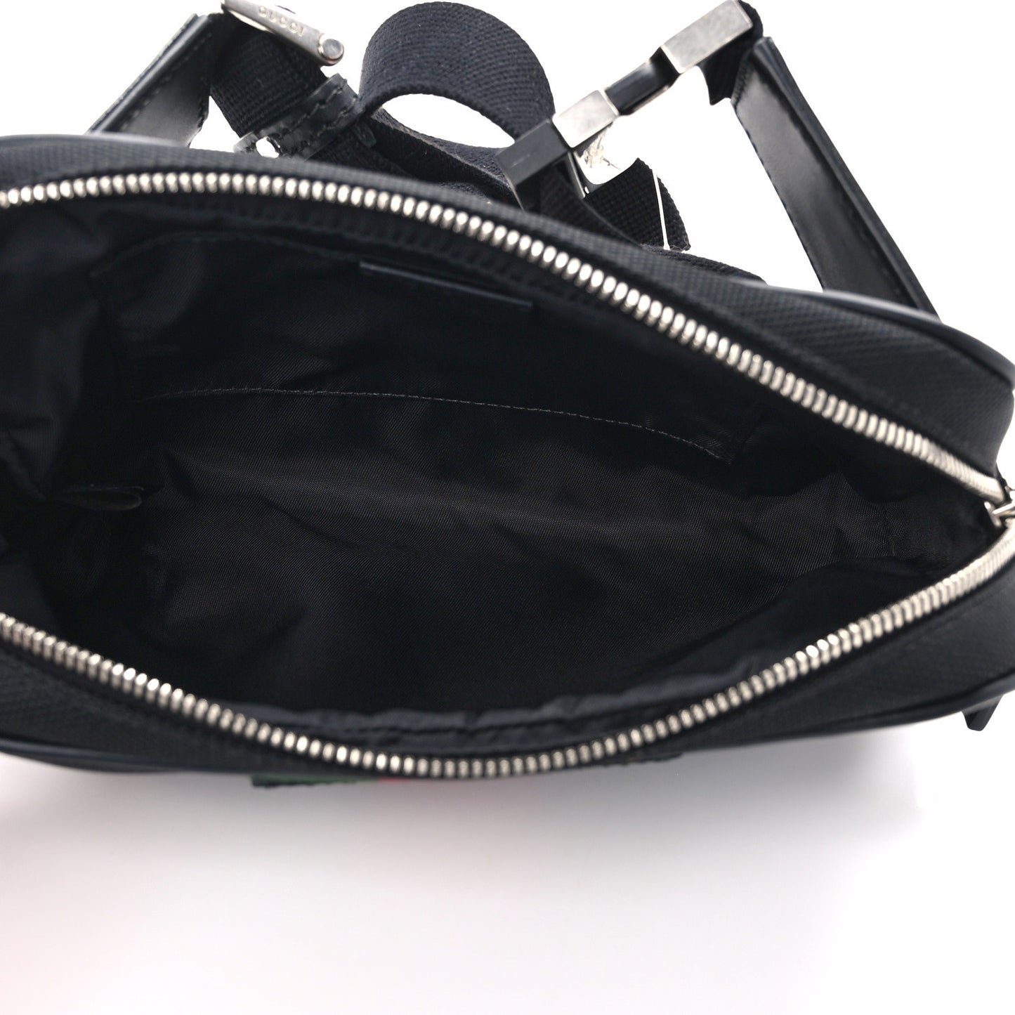 Canvas Web Slim Belt Bag Black