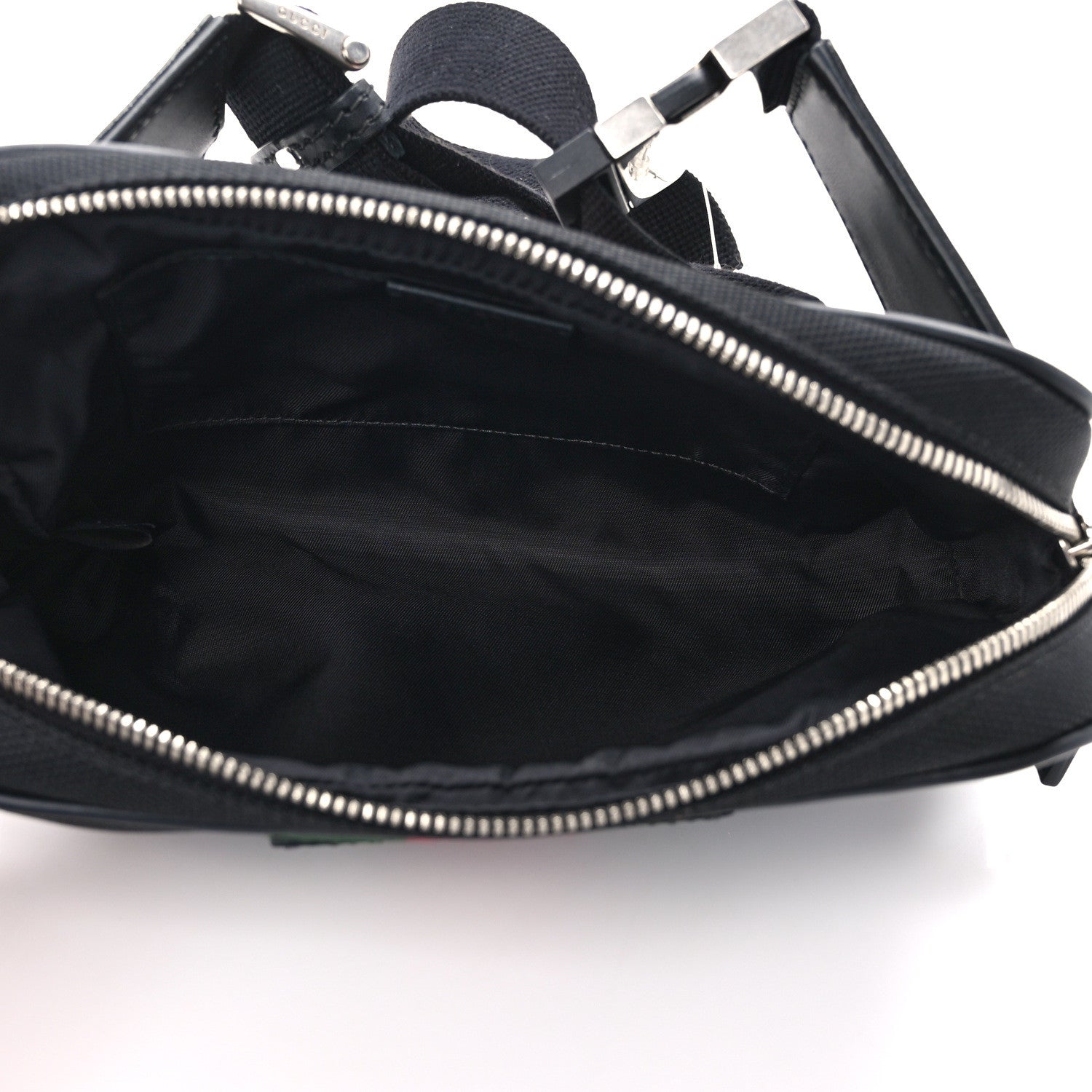 Gucci Canvas Web Slim Belt Bag Black 5 of 11