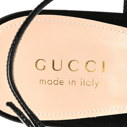 Gucci Patent Signoria Thong Sandals 40 Black 6 of 9
