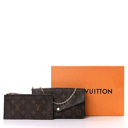 Louis Vuitton Monogram Pochette Felicie Chain Wallet Fuchsia 10 of 10