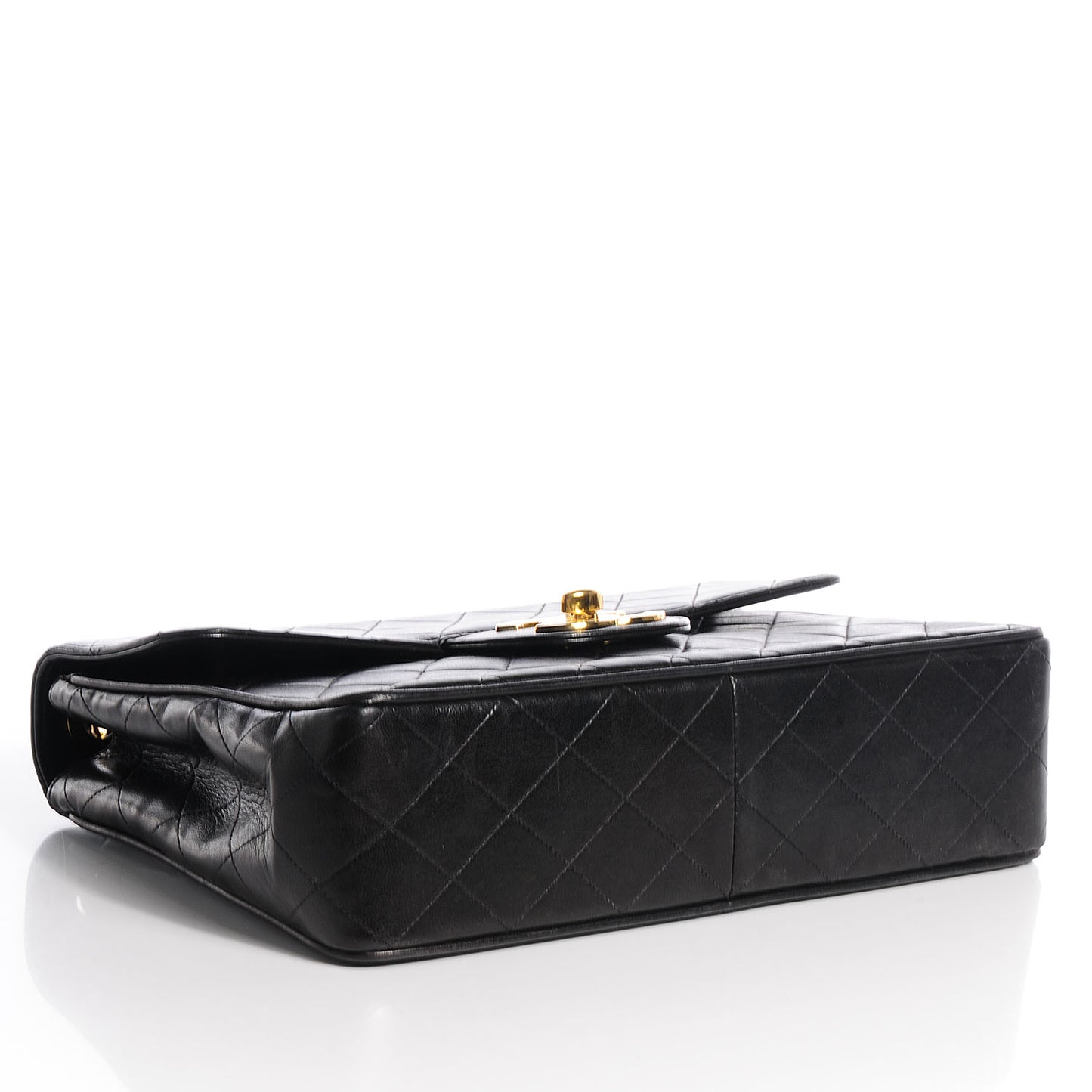 Lambskin Jumbo Flap Black