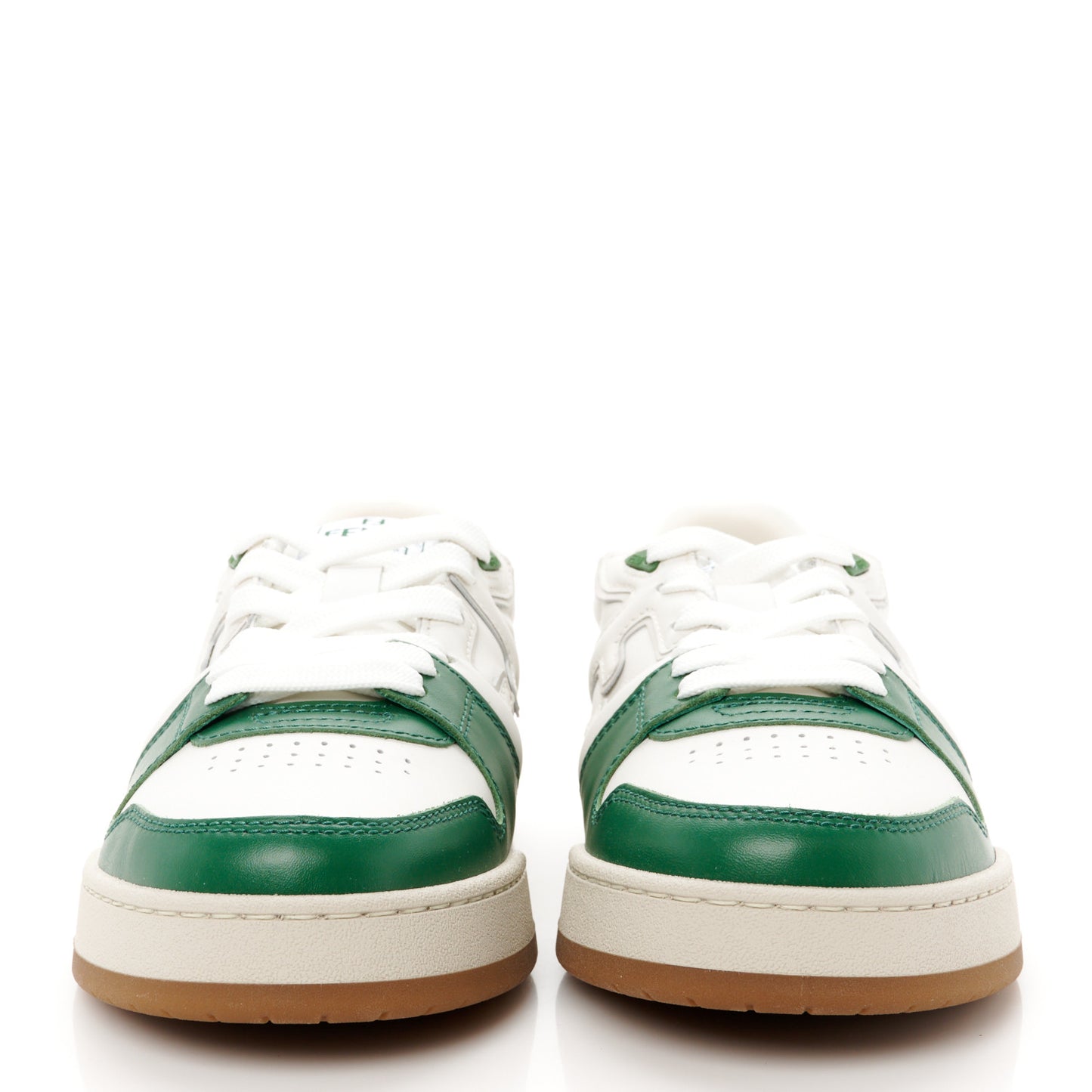 Vitello Mens Fendi Match Low Top Sneakers 8 White Green
