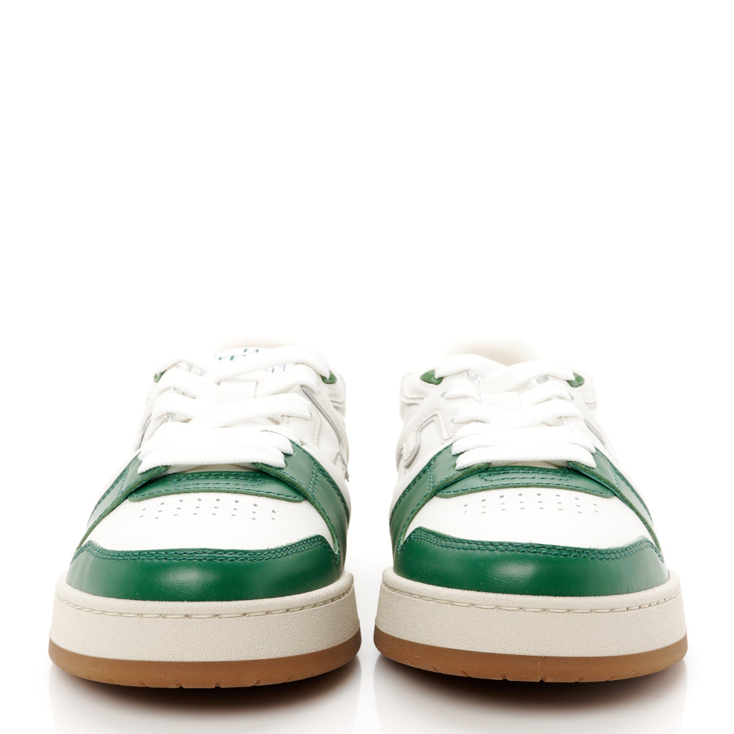 Fendi Vitello Mens Fendi Match Low Top Sneakers 8 White Green 3 of 9