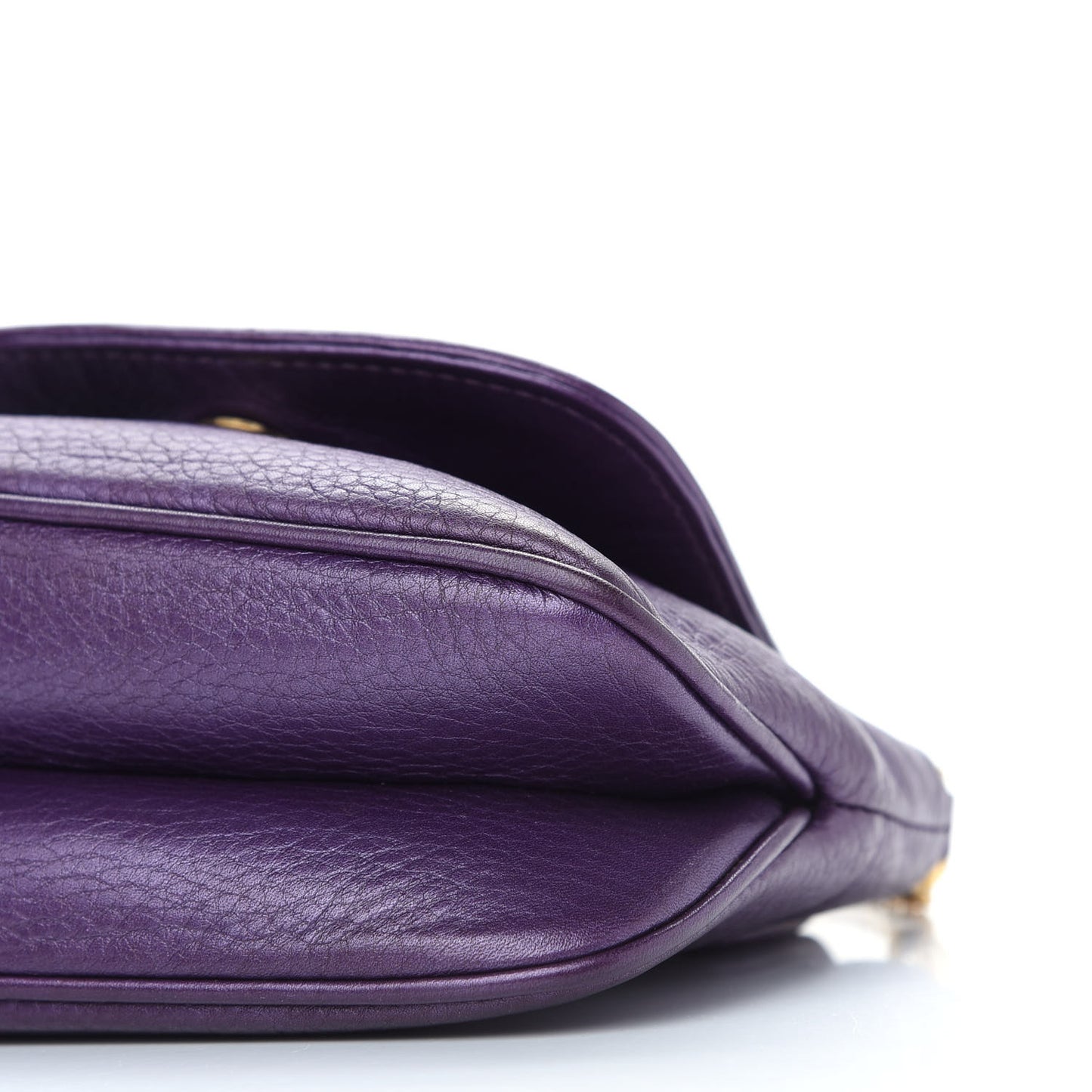 Metallic Pebbled Calfskin Small 1973 Chain Shoulder Bag Purple