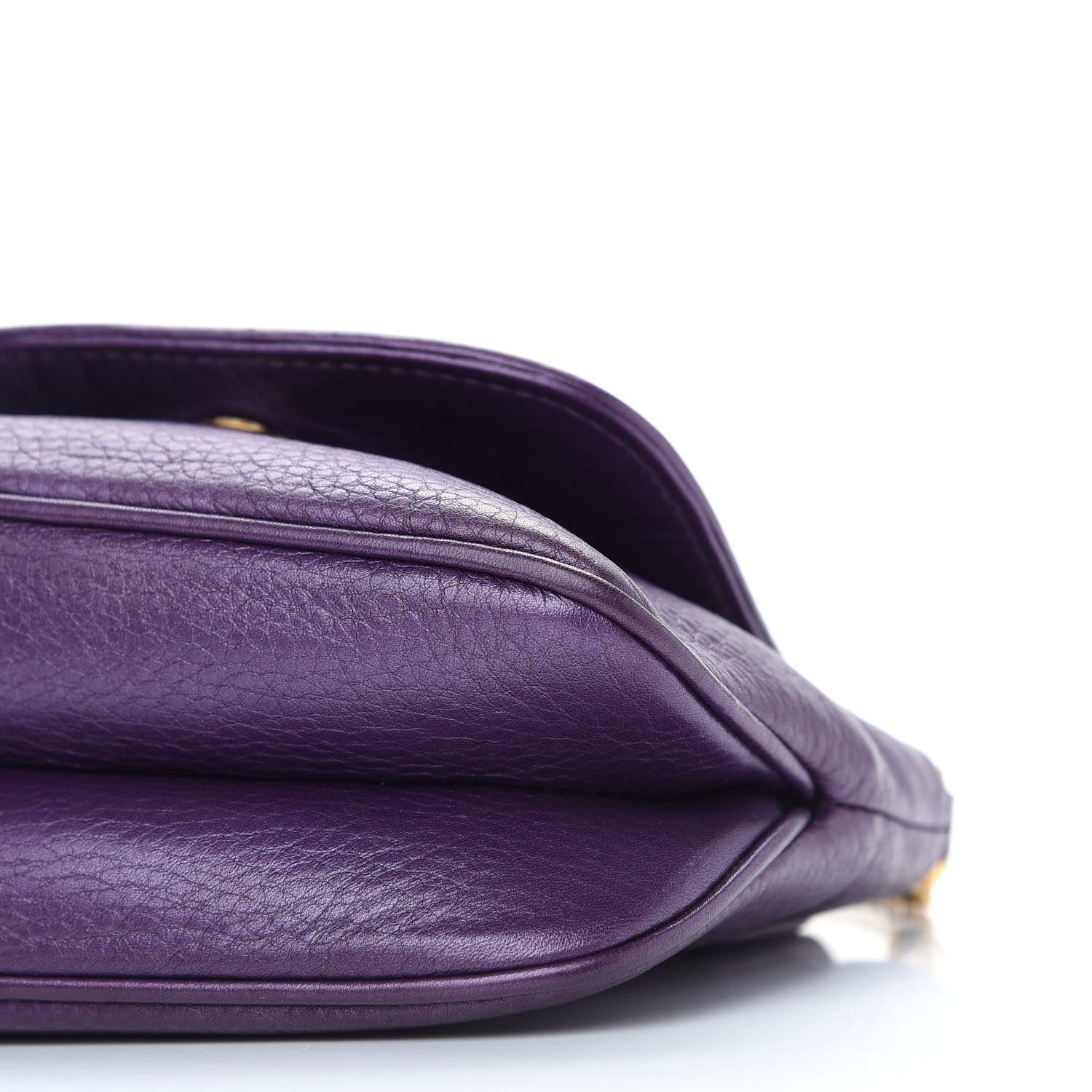 Gucci Metallic Pebbled Calfskin Small 1973 Chain Shoulder Bag Purple 8 of 8